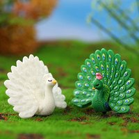 1Pc Cute Animal Simulation Peacock Flower Pot Mini Garden Decoration Resin Micro Landscape Ornament Home Desktop Decoration