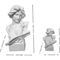 Greek Mythology Bust Statue Decor,Artemis Statues Roman Goddess Figurines for Living Room, Bedroom and Study