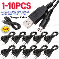 1-10PCS 1M USB Data Charger Charging Power Cable Cord for DSi NDSI 3DS 2DS XL/LL New 3DSXL/3DSLL 2dsxl 2dsll Game Power Line