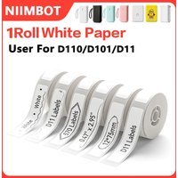 NiiMBOT D110 Label Thermal Sticker 12-15mm White Label For Home Office Labeling Tape White Compatible For D11/D110/D101 Printer