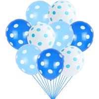 9Pcs 12inch White Blue Polka Dot Balloons Party Decorations For Brithday Wedding Balloon Party Supplies