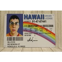 McLovin Superbad Driver License Tin Sign Metal Movie Poster Hawaii Fake ID XZ-Aluminum