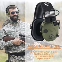 Tactical Electronic Shooting Earmuff Case Anti-noise Headphone Sound Amplification Hearing Protection Headset Foldable with Bag
