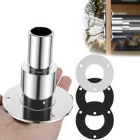 Straight Thru Hull Exhaust Skin, Fitting 24mm Tube Pipe , 316 Stainless Steel Exhaust Tube Fitting Kit for Diesel Parking heater