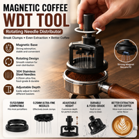 51/53/58mm Magnetic Espresso Distribution Tool Rotary Needle Coffee Stirrer Grounds Leveler Portafilter Tamper Coffee Maker Acce