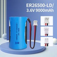 EEMB Lithium Battery ER26500 3.6V C size 9000mah Non-rechargeable Battery with wires and plug