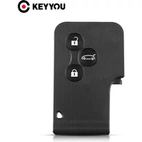 KEYYOU For Renault Clio Logan Megane 2 3 Scenic Remote PCB Car 3 Buttons Smart Card Key Shell Card Key Case No Blade