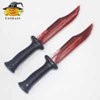 Halloween Role-playing Simulation Blood Knife Makeup Dance Props Horror Prank Imitation Blood Knife