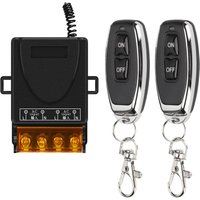 Relay Receiver + On/Off Transmitter AC 220V 20A 1CH 433Mhz Wireless Remote Control Switch RF For Electric Appliance Lamp