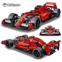 1200pcs Technical DIY Racing Car Building Blocks Red Supercar City Vehicle MOC Set Bricks Toys For for Kids Adults Birthday gift