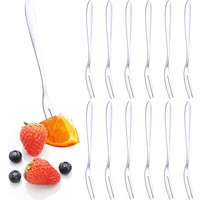4/6/12pcs Stainless Steel Fruit Fork Dinnerware Set Mirror Silver Cake Fork Dessert Fork Set Household Restaurant Reusable Fork