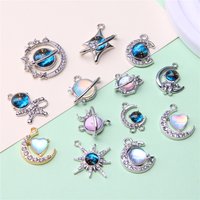 10pcs sweet cool necklace bracelet diy accessories love magic scepter alloy pendant accessories cartoon handmade materials