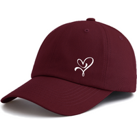 1pc HEART Print Baseball Cap for Adults,Minimalist Retro Style Casual Soft Adjustable Dad Hat,Perfect As Gift