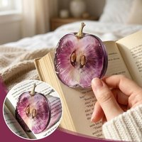 Cute Acrylic Fruit Slice Bookmarks,Grape Tomato Apple Acrylic Bookmark – Transparent Cute Reading Marker for Students,Keepsake