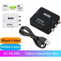 1080P Mini AV to hdmi Converter 3RCA CVBS Composite Video Audio Adapter PAL/NTSC Support For DVD VCR Game Console