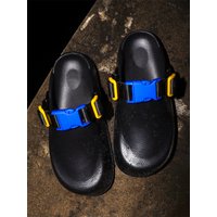 RRITTCC Men's Thick Bottom Slip-On Slippers Spring Summer Fashion Casual Wear-Outside Couples Slippers Half Slippers