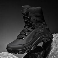 Men's wild training boots four seasons high-top non-slip waterproof outdoor boots fashion comfort jungle hiking sneakers boots