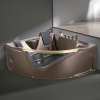 1500mm Bathroom Wall Corner Whirlpool Bathtub Chromotherapy Indoor Spa Double People Surf Massage Tub RS102B
