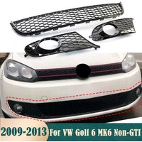 Front Bumper Grille For VW Golf 6 MK6 Non-GTI 2009-2013 Mesh Lower Center Grille Fog Light Cover Suits 5K0853665 5K0853666