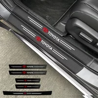 Car Styling Threshold Strip Stickers Carbon Fiber Door Sill Protector For Toyota Prado Auris Avensis Corolla Verso Sienna Yaris