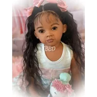 DLS Customized Offering 32inch Reborn Baby Doll Meili With Hand-Rooted Hair Already Finished Doll With Different Dress