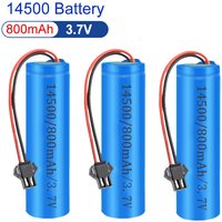3.7V 800mAh Li-ion Battery 14500 with Charger for C2 D828 RC Stunt Dump Car Toy Accessory SM-2P Plug 3.7V 14500 Battery