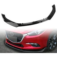 Front Bumper Spoiler Lip For Mazda 3 Axela 2014 2015 2016 2017 2018 Carbon Fiber Look/Gloss Black Lower Splitter Kit Protector