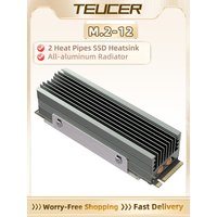 TEUCER M.2 2280 SSD Heat sink with Thermal Pad 2 Heat Pipes Solid State Drive Radiator For M.2 NVMe 2280 SSD Cooler