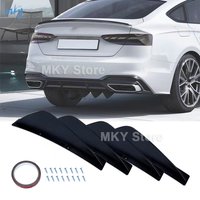 Universal 4pcs Car Rear Bumper Strip Lip Spoiler Diffuser Splitter Scratch Protector Car Tail Extension Car Anti-collision