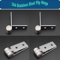 Stainless Steel Concealed Frame Folding Hinge 2Pcs Anti-Crack Hardware for Balcony Door & Window