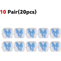 5/10Pair Ear Plugs Sleeping Noise Cancelling Reusable Silicone Sound Block Earplugs Summer Waterproof Swimming Ear Plug With Box