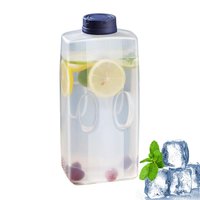 2L Water Bottle Heat Cold Resistance Large Capacity Juice Teapot Cold Water Kettle with Cap Refrigerator Juice Container Bottle