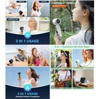 3-in-1 Fan, 5-speed, 3600mAh// Rechargeable Lithium Battery, USB Charging, New Portable /Handheld Travel Mini Fan In Stock