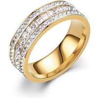 Women's Mens Ring Gold Silver Color Iced Out Full Crystal Zircon Wedding Large Rings For Man Woman Hip Hop Jewelry High Quality