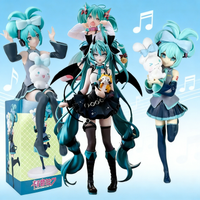 Anime Hatsune Miku Cos Raccoon Demon Cat Ears Cinnamoroll Kawaii Miku Girl Anime Figure PVC Collection Model Doll Toy