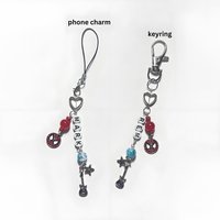 Handmade spider accessories keychains, bag and mobile phone charms, light stick accessories