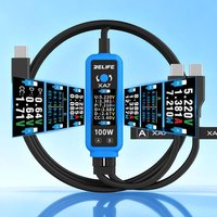 RELIFE XA7 Digital Display 1-to-2 Fast Charging Cable FOR IPHONE Android Type-c Devices PD3.0/pps Quickly Judge Device Condition
