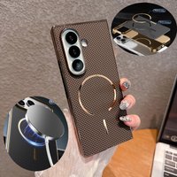 Magsafe Magnetic Wireless Charging Carbon Fiber Shockproof Phone Case For Samsung Z Fold 7 6 5 4 3 Shell Film Integrated Case