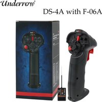 HotRC DS-4A 2.4GHz Single Hand RC Transmitter 4CH Radio Remote Control with 6CH Receiver for RC Car Boat Drone Airplane
