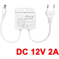 DC 12V 2A Power Adapter EU Waterproof 5.5x2.1mm Charger Converter Universal For Camera Security Router Monitor LED Strip Light