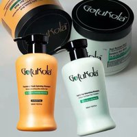 Gotukola 500ml Protein Hair Mask Conditioner Shampoo Kit Nourishes Soft Refreshes Roots Improves Frizz Bifurcation Perm Damage
