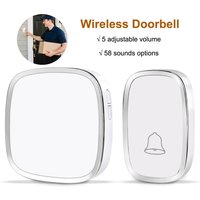 Wireless Doorbell Welcome Door Bell 300M Remote 58 Songs Melodies 5 Levels Volume Home Plug in waterproof Doorbell