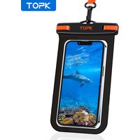 TOPK E01 Waterproof Phone Pouch,Universal IPX8 Waterproof Phone Case Dry Bag with Lanyard for iPhone Samsung Up to 7.0 inch