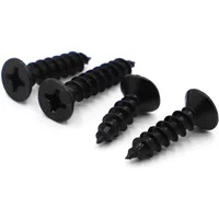 M1 M1.2 M1.4 M1.7 M2 M2.3 M2.6 M3 M4 Black Carbon Steel Phillips Wood Screws Cross Countersunk Flat Head Self-tapping Screw