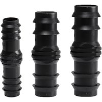10PCS 16mm 20mm 25mm Barbed Couplings Straight Through Connector Micro Drip Irrigation PE Pipe Tubing Garden Hose Repair Fitting