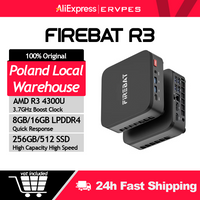 FIREBAT 2026 Mini-PC R3 AMD Ryzen 3 4300U LPDDR4 8GB 16GB RAM 256GB 512GB SSD Windows11 Pro Desktop-Computer Wifi6 BT5.2 Unterstützt 4K 60Hz