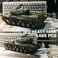 1485 pièces MOC Modèle de Char Lourd Militaire IS-2 Blocs de Construction Guerre Mondiale Armée Soviétique Char de Combat Blindé Briques d'Assemblage Jouets Cadeaux