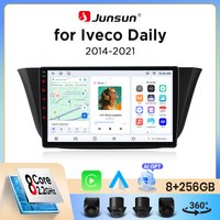 Junsun Bezprzewodowe Radio Samochodowe CarPlay Android Auto do Iveco Daily Mk6 2014-2021 z Wbudowanym Wentylatorem Chłodzącym, Nawigacja GPS Android, Odtwarzacz Multimedialny, WiFi, DSP, RDS, BT, SWC,