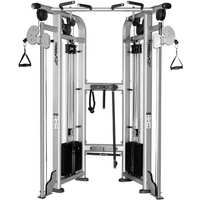 Multi Station Dual Adjustable Pulley Cable Crossover - Functional Trainer & Smith Machine for Gym Use