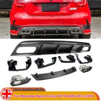 A220 A160 A200 A250 A160 A180 Rear Bumper Diffuser Lip for Mercedes-Benz A-Class W176 2013 2014 2015 2016 2017 2018
